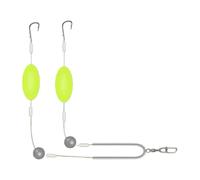Anzuelos para Pesca en Agua Salada - Montaje de Aparejo para Bagres, Equipo de Fondo Invertido | Aparejo de Pesca de Doble Anzuelo para Jigging y Lance de Crappie, Accesorios Duraderos para Pesca en A