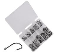 anzuelos para pesca Juego de 100 anzuelos de pesca de acero al carbono de un solo círculo, anzuelos de pesca con mosca, anzuelos con púas for carpas, accesorios for aparejos de mar anzuelos para pesca