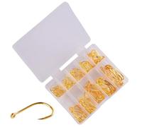 anzuelos para pesca Juego de 100 anzuelos de pesca de acero al carbono de un solo círculo, anzuelos de pesca con mosca, anzuelos con púas for carpas, accesorios for aparejos de mar anzuelos para pesca