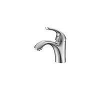 ANZZI Clavier - Grifo de lavabo de baño de un solo agujero y una sola manija | Grifo de baño montado en cubierta de cromo pulido cUPC | Instalación de un agujero | L-AZ011
