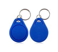 AOAMZ 100 x Insignias RFID Chips 13.56Mhz 1K Llavero Token NFC Tag Proximidad ISO14443A Transpondedor Smart IC Tarjeta de Control de Acceso - Azul