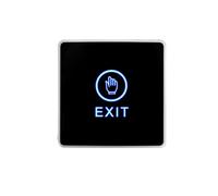 AOAMZ Botón de salida Interruptor de desbloqueo de puerta DC12V NO NC Indicador LED para sistema de control de acceso de puerta con indicador azul. OPEN