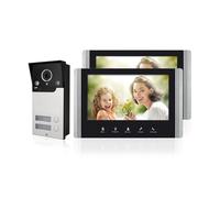 AOAMZ Video Timbre Intercomunicador con cable de 7 pulgadas*2, pantalla LCD color TFT, Un Clic para abrir la visión nocturna impermeable a la lluvia Intercomunicador bidireccional inteligente Familias