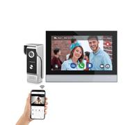 AOAMZ WiFi Pantalla táctil de 10 Pulgadas HD 1080p Ultrafino Inalámbrico Videoportero Timbre Video Interfono,Detección de Movimiento, Compatible con la App Tuya, Almacenamiento de Vídeo Gratuito