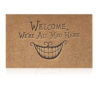 AOAOPQ Divertidos tapetes de bienvenida al aire libre para puerta delantera con respaldo de goma antideslizante, tapete de dientes resistentes para interiores, para entrada, pasillo, jardín, entrada,