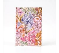 aoaoway Cuaderno de tapa dura, página interior de papel kraft en blanco con tapa floral, diario de 365 días, A5 (5.7 x 8.4 pulgadas), informe diario de organización del trabajo para hombres y mujeres