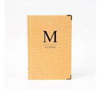 aoaoway Cuaderno de tapa dura, papel kraft, diario de 365 días, páginas en blanco con marcapáginas de cinta (amarillo)