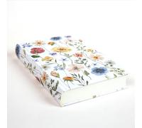 aoaoway Hardcover Notebook Diary with Floral Cover, Blank Kraft Paper Pages, A5 (5.7 x 8.4 Inches), 365 Day Planner for Men and Women (Light Blue Flower)