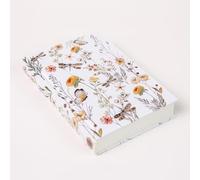 aoaoway Hardcover Notebook Diary with Floral Cover, Blank Kraft Paper Pages, A5 (5.7 x 8.4 Inches), 365 Day Planner for Men and Women (Yellow Flower)