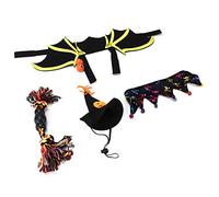 Aoaoy 4 PCS Halloween Pet Cat Dog Bat, Puppy and Cat Up Accesorios para la Decoración de la Fiesta de Cosplay, Disfraz de Mascotas con Campanas de Calabaza para Decoraciones de (L)