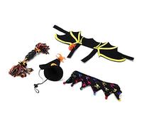 Aoaoy 4 PCS Halloween Pet Cat Dog Bat, Puppy and Cat Up Accesorios para la Decoración de la Fiesta de Cosplay, Disfraz de Mascotas con Campanas de Calabaza para Decoraciones de (M)