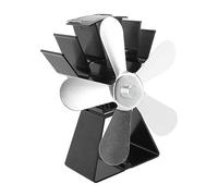 Aoaoy 5 ventiladores de estufa de hoja, ventilador de calor autodividido para estufas de queroseno, estufas de leña, con generación de energía eólica de bajo consumo, peso ligero para camping