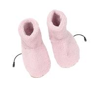 Aoaoy Acogedores Calentadores de Pies Eléctricos con Carga USB, Zapatos USB de Felpa, Invierno Sorpresa, Zapatos de Felpa Suaves (Rosa)