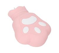 Aoaoy Bear Bolsa de agua caliente, bonita botella de agua caliente de silicona con calefacción para microondas para alivio de molestias, suministros cálidos de invierno, pequeña compresa portátil