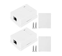 Aoaoy - Caja de conexiones de información de escritorio, RJ45-8P8C, CAT6, redes de blindaje con puerto único, cabrillo, montaje de superficie, 6 x 5 x 5 redes Ethernet Box pared