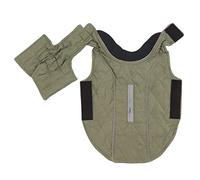 Aoaoy Chaqueta reflectante de invierno para perro, suave, cálida, resistente al viento, con tiras reflectantes para perros medianos y grandes como chihuahua, doberman, husky, dorado (XXXL)