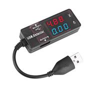Aoaoy Detector USB, YB26VA Doble Pantalla Detector USB Voltímetro Ammeter Tensión Curate Metter Matter Capacity Tester (Bicolor)