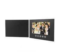 Aoaoy Folleto de vídeo con pantalla LCD, tarjeta electrónica, 720p, metal y plástico, memoria de 128 m, pantalla para marketing, bodas, cumpleaños con personalizado de (5 pulgadas)
