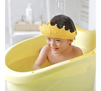 Aoaoy - Golpe de bebé con forma de corona ajustable con protección para el oído, para niños, sombrero de lavado del cabello con afeitadora de reflujo más grande y diseño de secuestro