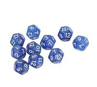 Aoaoy Juego de 40 dados de 12 lados D12 Dados Dados Poliédricos de 12 Caras con Números Claros, Previene la oxidación para Juegos de Mesa, Enseñanza de Matemáticas (Azul)
