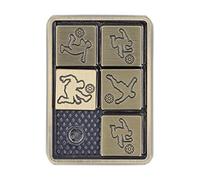 Aoaoy Juguete deslizante con patrón de fútbol, para hombres y mujeres, portátil, de metal, para TDAH, autismo, alivio del estrés, juguete deslizante