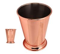 Aoaoy Pearls Julep - Taza de acero inoxidable de elegantes tazas de cóctel retro con una amplia base de estabilidad, mulas de Moscú, gin tonic, ron, camarero (oro rosa)