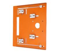 Aoaoy Placa Base de Sierra Circular con Diseño de Orificio de Perforación, Material de PU, Marcas de Escala Transparente - Placa Base de la Máquina de Corte de Carpintería, Placa de