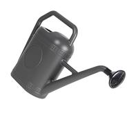 Aoaoy Regadera de 5 litros con gran capacidad, boquilla larga y aspersor, para regar plantas en interiores y exteriores (gris)