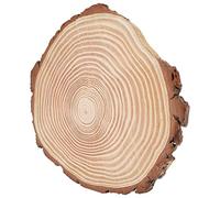 Aoaoy Rodajas de madera, círculos de madera sin tratar, adornos, discos irregulares con corteza (29 x 26)