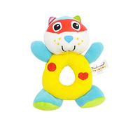 Aoaoy Sonajero de Juguete para bebé, Sonajero de Felpa Suave, Lavable, Lindas Formas de Animales, bebé con Ojos, Nariz y Boca Bordados, para (0-3 años) (Gata)