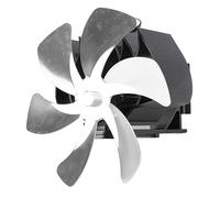 Aoaoy Ventilador de estufa de leña, 6 asas, ventilador de estufa colgante en la chimenea, tubo de humo silencioso, ventilador de chimenea colgante, soporte de pared para estufa de leña (plata)