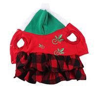 Aoaoy Vestido de Navidad para perros y gatos, cálido y ligero, chaleco para perros de tela suave, fácil de llevar, para perros pequeños y medianos, llama la atención al caminar y correr (L)