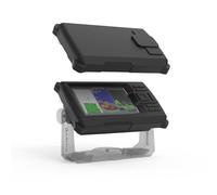 Aobelieve Funda protectora de silicona para Garmin Striker Vivid 5cv Fish Finder, funda de cuerpo de 2 piezas y tapa de pantalla extraíble, protección contra polvo y salpicaduras, color negro