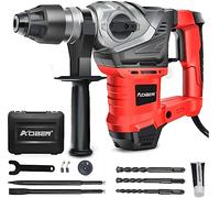 AOBEN Rotary Hammer Drill with Vibration Control and Safety Clutch,13 Amp Heavy Duty 1-1/4 Inch SDS-Plus Demolition Hammer for Concrete-Including 3 Drill Bits,Flat/Point Chisels.