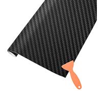 AOBETAK Vinilo Carbono de Fibra con Raspadores de Plástico,1500 X 300mm Adhesivo Pegatina de Vinilos para Coche,Motocicletas,Bricolaje,Interior/Exterior,Autoadhesivo Texturizado 3D,Negro Mate