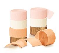 AOBKIAT Papel crepé dorado rosa blanco 8 piezas de decoración de fiesta para bodas, despedidas de soltera, fiesta de San Valentín, cumpleaños, novias/baby shower