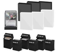 AOBOPLE Juego de 606 Caja para Guardar Cartas, 6 Cajas de Almacenamiento con 300 Fundas para Tarjetas 300 Fundas Transparentes para Tarjetas Coleccionables, Caja de Tarjetas Coleccionables para MTG