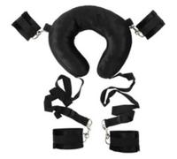 AOBORE Almohada de Arco de Felpa con Esposas para pies, Columpio, Ayuda para Ejercicios de Pilates (Negro)