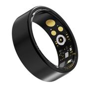 AOBUJDUB Anillo Inteligente para Hombres y Mujeres, IP68, Impermeable, Frecuencia Cardíaca, Oxígeno en La Sangre, Sueño, Compatible con IOS y Android(Black,11#)