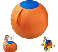 AOBUJDUB Herding Ball for Dogs, Large Dog Ball with Handles for Outdoor Play, Indestructible Training Toy Balls for Australian Shepherd(Orange,M)