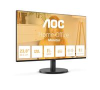AOC 24B3QA2 Monitor 24 Pulgadas FHD, 120Hz, IPS, 1 ms MPRT, Adaptive Sync., Altavoces (1920x1080, 1x HDMI 1.4, 1x DP 1.2), Negro
