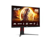 AOC Gaming 24G4HA - Monitor Full HD de 24 Pulgadas, 200 Hz, 1 ms, Comp. G-Sync, HDR10 (1920x1080, 2X HDMI 2.0, 1x DisplayPort 1.4) Negro-Rojo