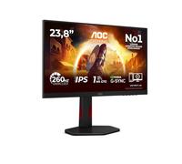AOC 24G4ZR Gaming Monitor 24 Pulgadas 260Hz Panel Fast IPS, 1ms GtG, HDR10, G-Sync Compatible, Altura Ajustable, (1920x1080 HDMI 2X 2.0 DP 1x 1.4) Negro