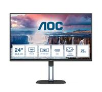 AOC 24V5CE - Monitor FHD de 24 Pulgadas, Altavoz (1920 x 1080, 75 Hz, HDMI, USB-C, USB Hub), Color Negro