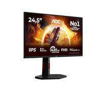 AOC 25G4KUR Gaming Monitor 25 Pulgadas 420Hz Panel Fast IPS, 0.5ms GtG, HDR400, G-Sync Compatible, Altura Ajustable, (1920x1080 HDMI 2X 2.0 DP 1x 1.4 USB Hub) Negro