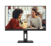 AOC 27E3QAF monitor Full HD de 27 pulgadas, altavoces, regulable en altura (1920 x 1080, 75 hercios, VGA, HDMI, DisplayPort) negro