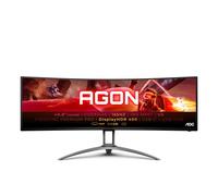 AOC AG493UCX2 Monitor Gaming 49 Pulgadas 165Hz Curvo, VA, 1 ms MPRT, Adaptive Sync., HDR400, FreeSync Premium, Altura ajustable, Altavoces (5120x1440, 3x HDMI 2.0, 1x DP 1.4, USB-Hub), Negro