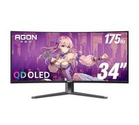 AOC Agon PRO AG346UCD Monitor de juego QD OLED ultra ancho curvado de 34 pulgadas, WQHD 21:9 3440 x 1440, 175Hz 0.03ms, compatible con G-Sync, HDR 400 True Black, USB 3.2, altura ajustable, lista para