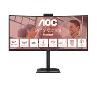 AOC CU34E4CW 34inch 3440x1440 120HZ VA CURVED H/A 180 MM USB-C DOCKING Daisy chain TUV EyeComfort Hardware USB HUB DP HDMI