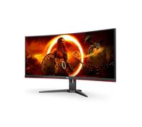 AOC CU34G2XE/BK Monitor Gaming 34 Pulgadas UWQHD, 144Hz, VA, 1 ms MPRT, Adaptive Sync., HDR10, FreeSync Premium (3440x1440, 1x HDMI 2.0, 1x DP 1.4), Rojo/Negro